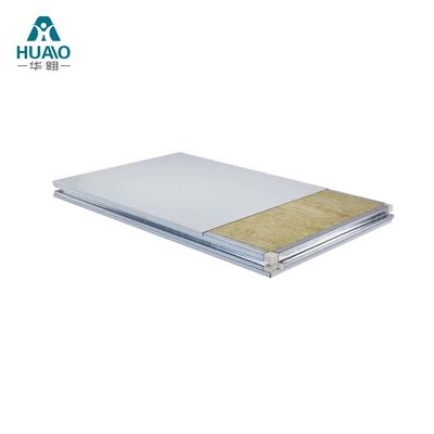 Αγορά Χειροποίητο Καθαρό δωμάτιο Rock Wool Sandwich Panel Πυροσβεστικό 50mm 75mm 100mm πάχος online manufacture