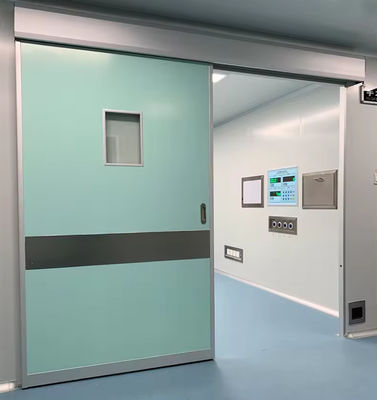 Σύγχρονη σχεδίαση αυτόματη και χειροκίνητη συρόμενη πόρτα ασφαλείας καθαρού δωματίου από ατσάλι